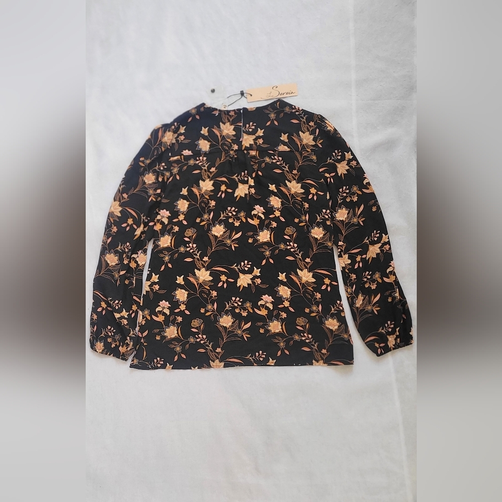 NWT! les Serein Women's Bohemian Print Blouse Size Medium - Picture 7 of 9
